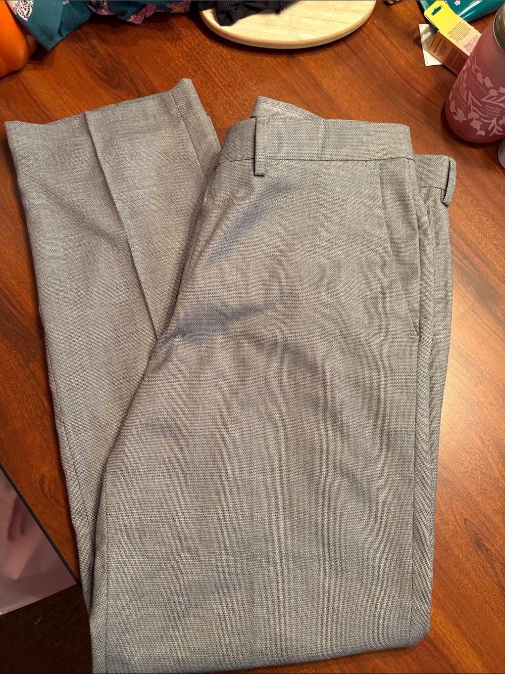 Women’s haggar taylor fit Classic Gray Dress Pants -Trousers 34 x 30